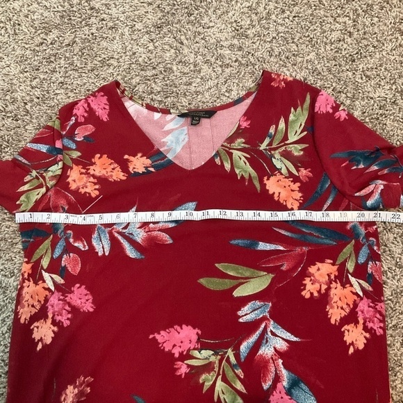 Christian Siriano Red Floral Dress Size Large - Picture 7 of 12